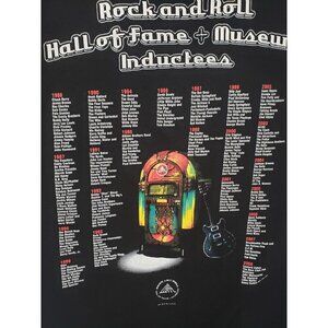 Rock & Roll Hall of Fame Museum Inductees T shirt, XL
